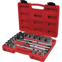 Jogo de Soquetes Estriados 1/2 Polegada 22 Peças Worker