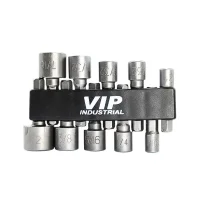 Jogo de Soquetes Magnético 10 Peças 5/32"-1/2" Encaixe 1/4"