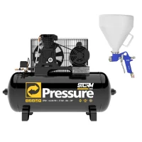 Kit Compressor Pressure Storm 300 e Pistola Gravidade Textura