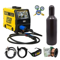 KIT Maquina De Solda Mig Tig Eletrodo 200a 220v Com Cilindro + Acessorios