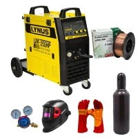 Kit Solda Completo MIG 250A Profissional – Lynus LIM-255HP Com Cilindro + Acessórios