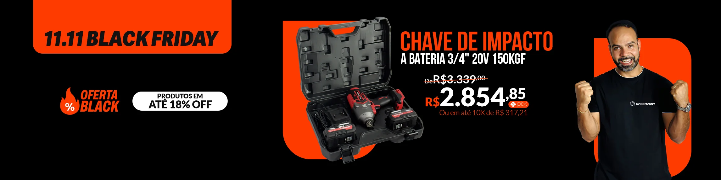 Chave de Impacto a Bateria 3/4" 20V 150Kgf Sigmatools