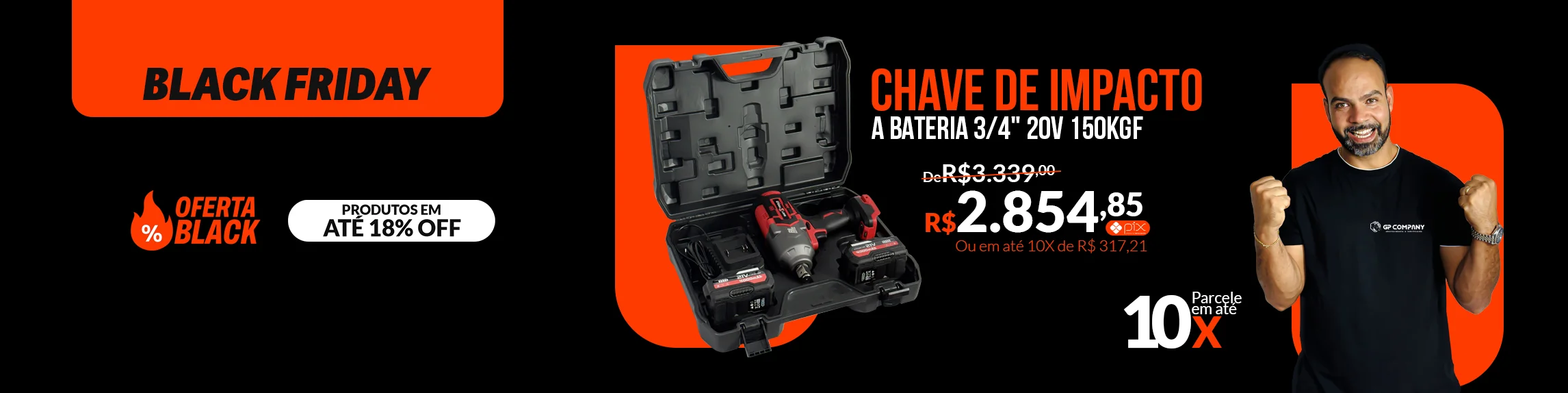 Chave de Impacto a Bateria 3/4" 20V 150Kgf Sigmatools
