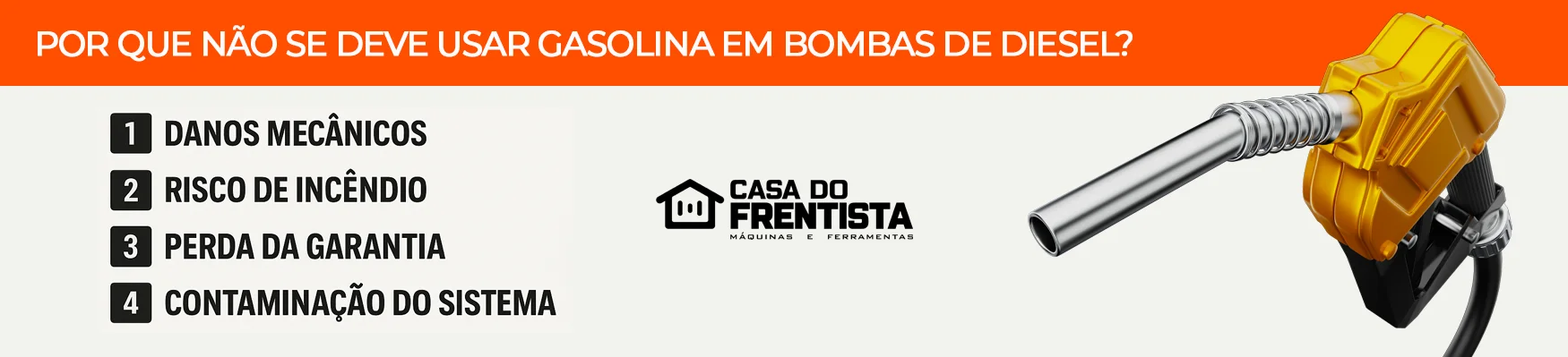 Por que não se deve usar gasolina em bombas de diesel?