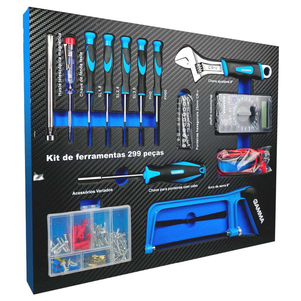 Maleta de Ferramentas com 299 Peças Gamma | Casa do Frentista