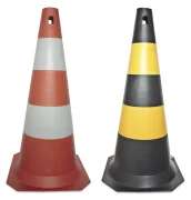Cone Rigido Plt Amarelo e Preto