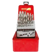 Jogo de Broca em Aço Rápido com 25 Peças de 1,00 a 13,00 Milímetros Rocast