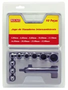 Jogo Vazador Couro Intercambiavel 5 a 32Mm com 10Pç