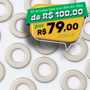 Kit Arruela Lisa Inox 304 Din 125A Ø3Mm