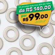Kit Arruela Lisa Inox 304 Din 125A Ø4Mm