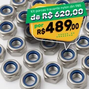 Kit Porcas Travante Nylon Din 985 Ø6Mm