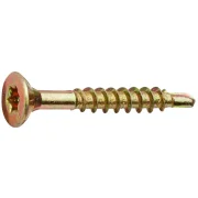 Parafuso Chipboard Chata Torx Ponta Broca Bicromatizado