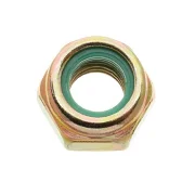 Porca Travante com Nylon Din 985 Aço Zincado Amarelo Métrico