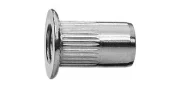 Rebite com Rosca Cabeça Plana Estriado Inox 304