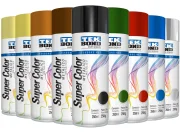 Tinta Spray Metálico Cromato-Prata-Ouro-Dourado 350Ml Tekbond