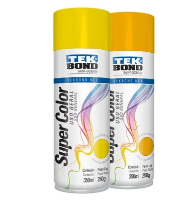 Tinta Spray Amarelo-Laranja 350Ml Tekbond