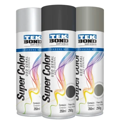 Tinta Spray Grafite-Platina-Alumínio 350Ml Tekbond