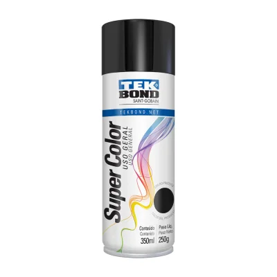 Tinta Spray Preto-Marron-Bege-Dourado 350Ml Tekbond