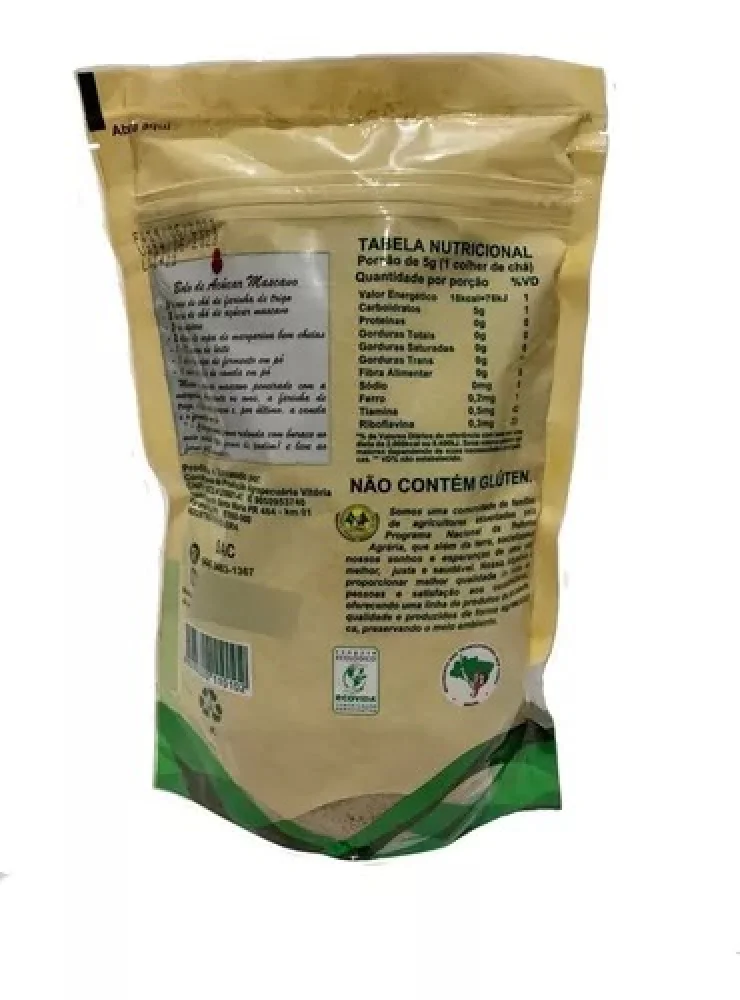 Acucar Mascavo Organico 500 Gramas