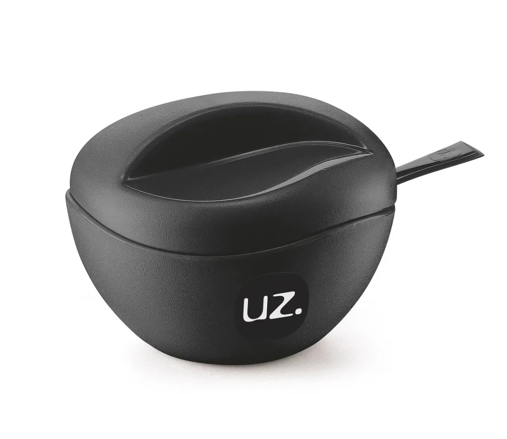 Acucareiro Plastico com Tampa e Colher Preta