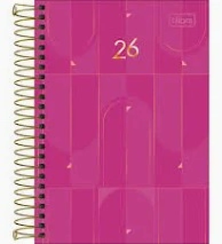 Agenda 2026 Spot Espiral Rosa 12,9 X 18,7 CM 200 Fls