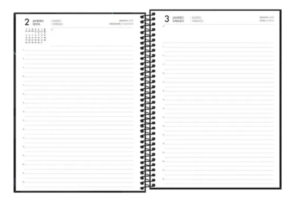 Agenda 2026 Spot Espiral Rosa 12,9 X 18,7 CM 200 Fls