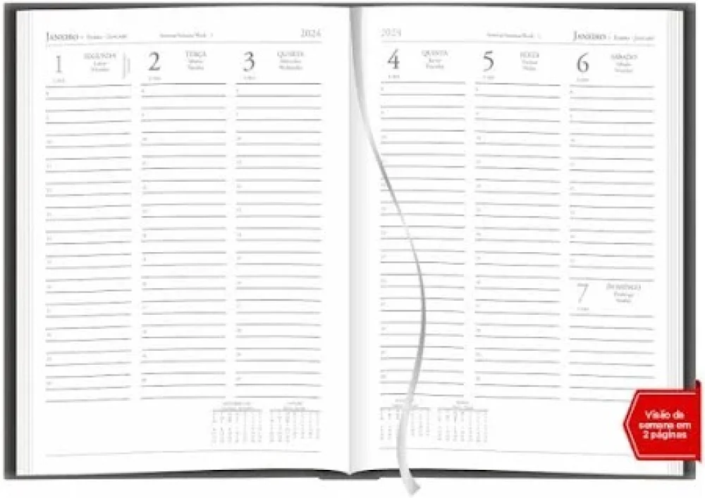 Agenda Diaria 2026 Preta Redoma