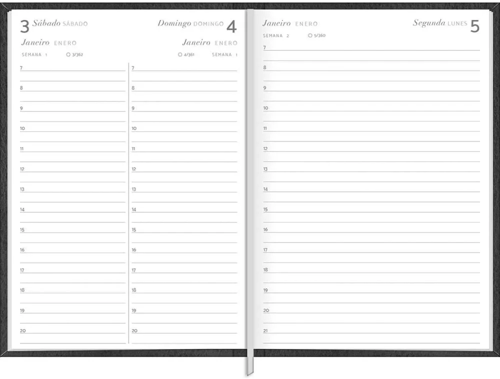 Agenda Diaria 2026 Torino Preta Tilibra
