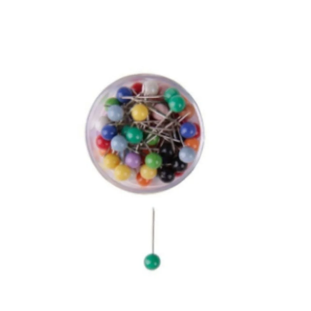 Alfinete P/ Mapa Colorido C/ 50 Unidades