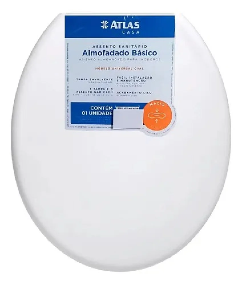 Assento Sanitario Almofadado Branco Plastilit
