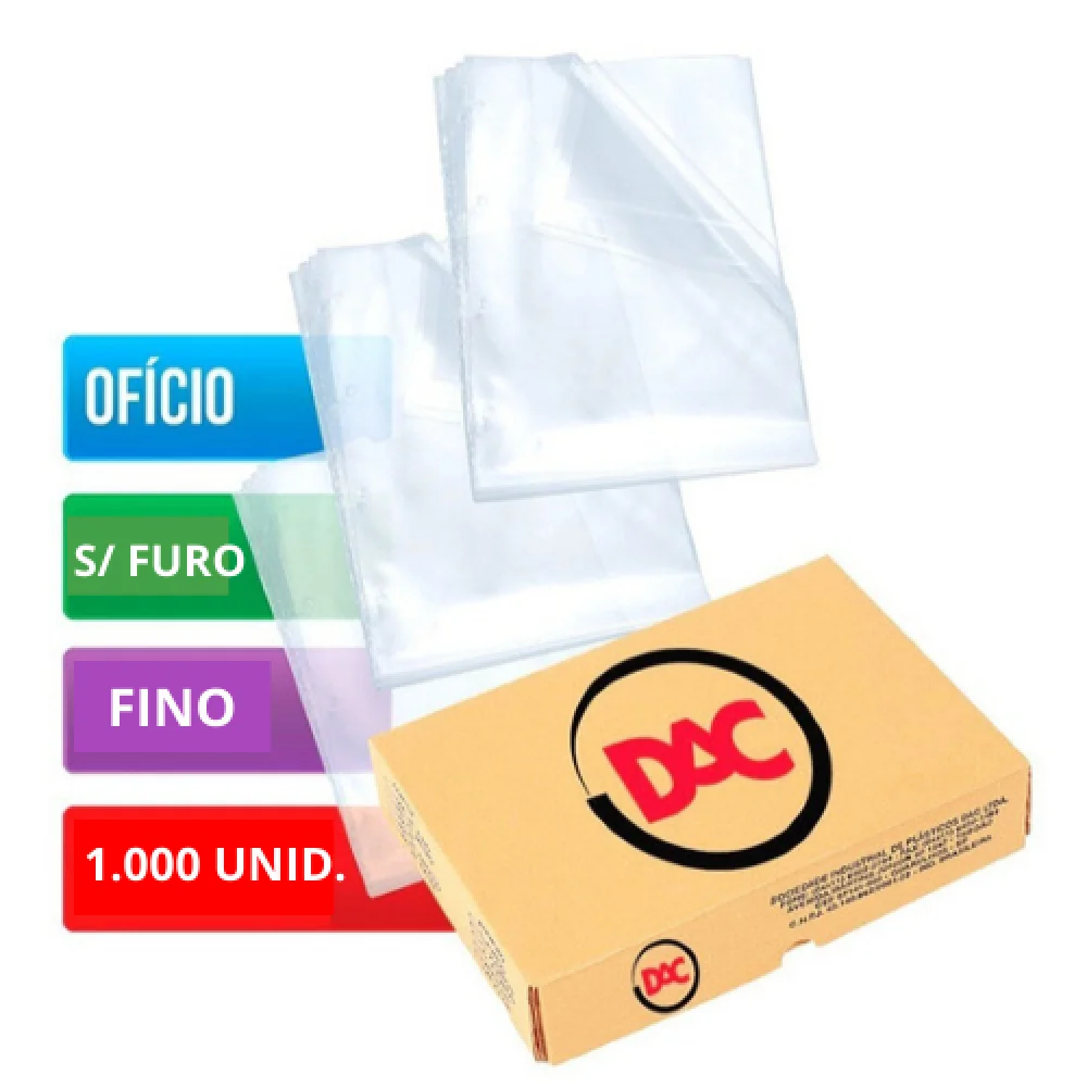Saco Plástico Oficio 24X33X0,06 Fino C/1000 S/Furo Promocao