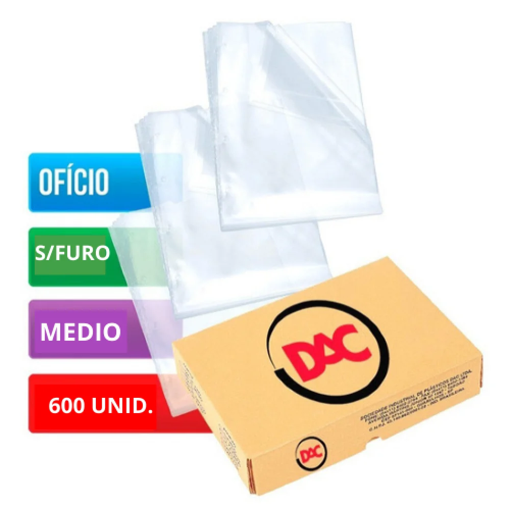 Saco Plástico Oficio 24X33X0,10 Médio C/600 S/Furo Promocao