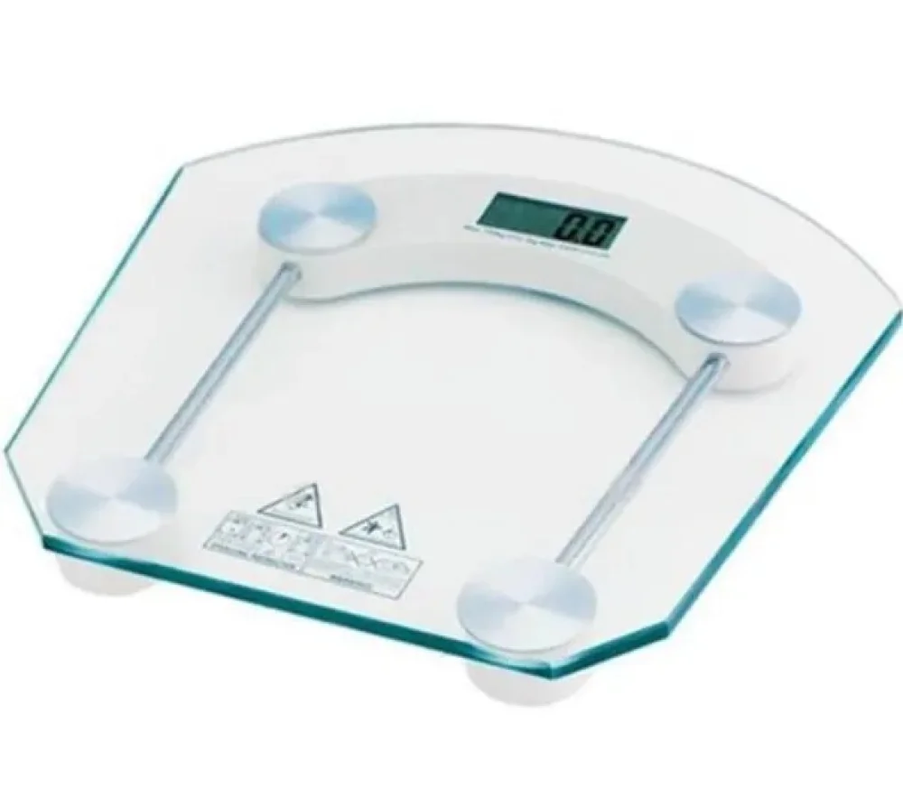 Balança de Banheiro Digital Quadrada Vidro até 180Kg
