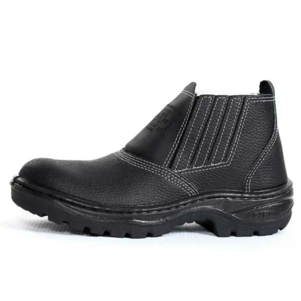 Botina Elástico Mono Nr. 44 S/ Bico Preta Linha Conforto