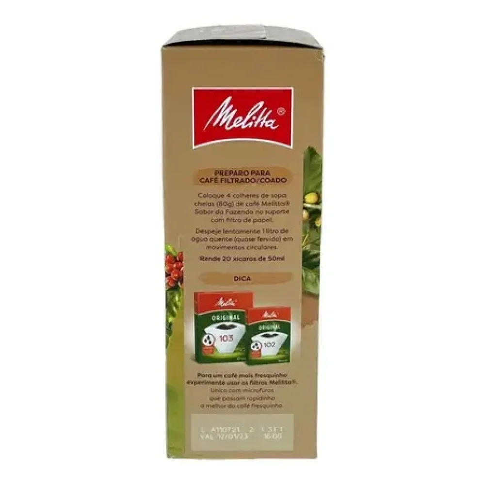 Cafe em Po Melitta Sabor da Fazenda 500 Gr a Vacuo