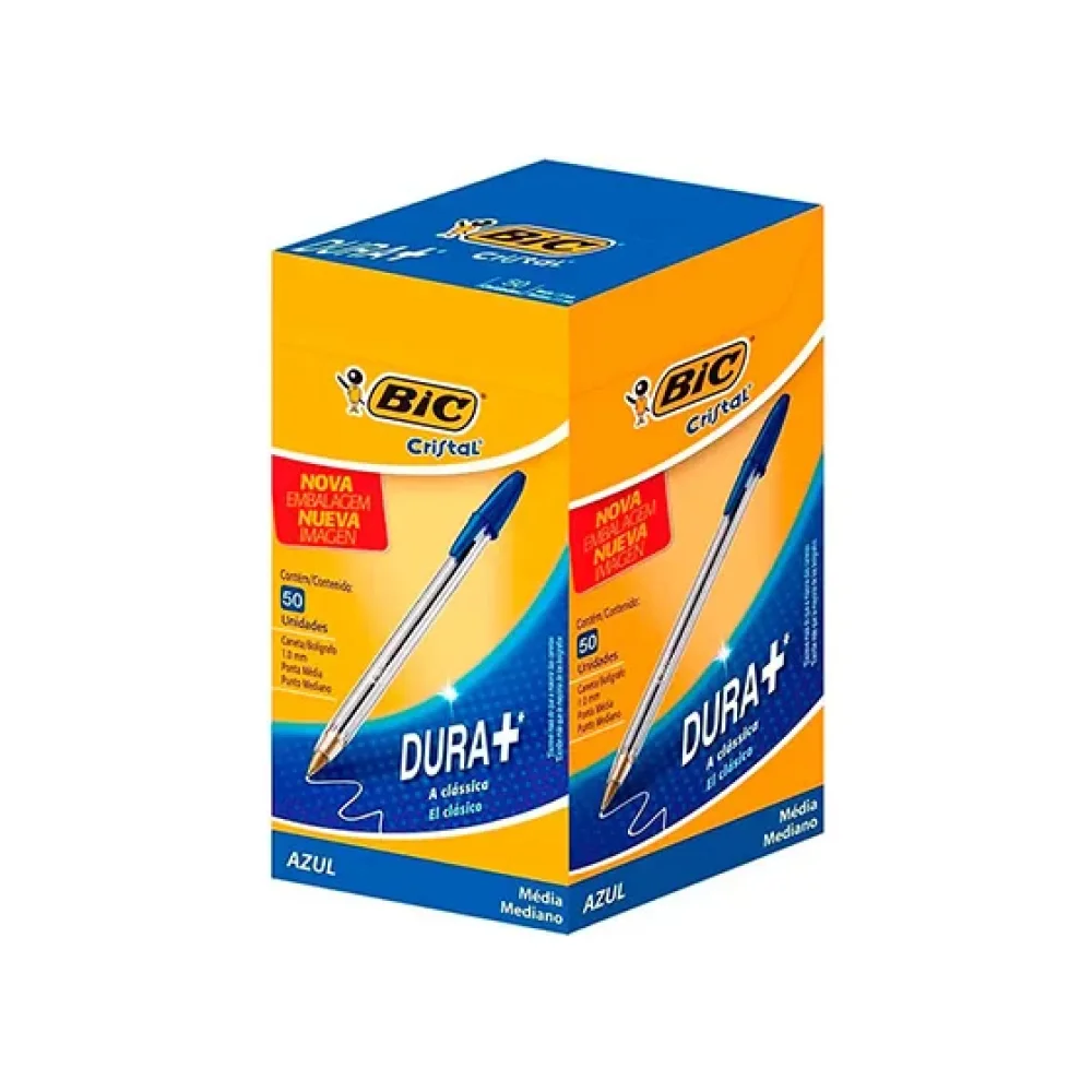 Caneta Esferográfica Bic Cristal Azul (Cx. C/ 50 Unidades)