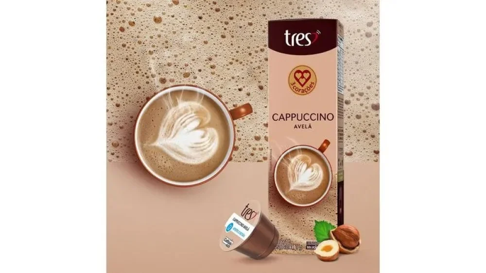 Capsula de Cappuccino Avela 3 Coracoes com 10 Capsulas