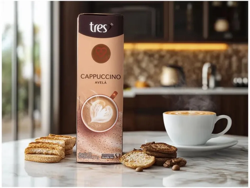 Capsula de Cappuccino Avela 3 Coracoes com 10 Capsulas
