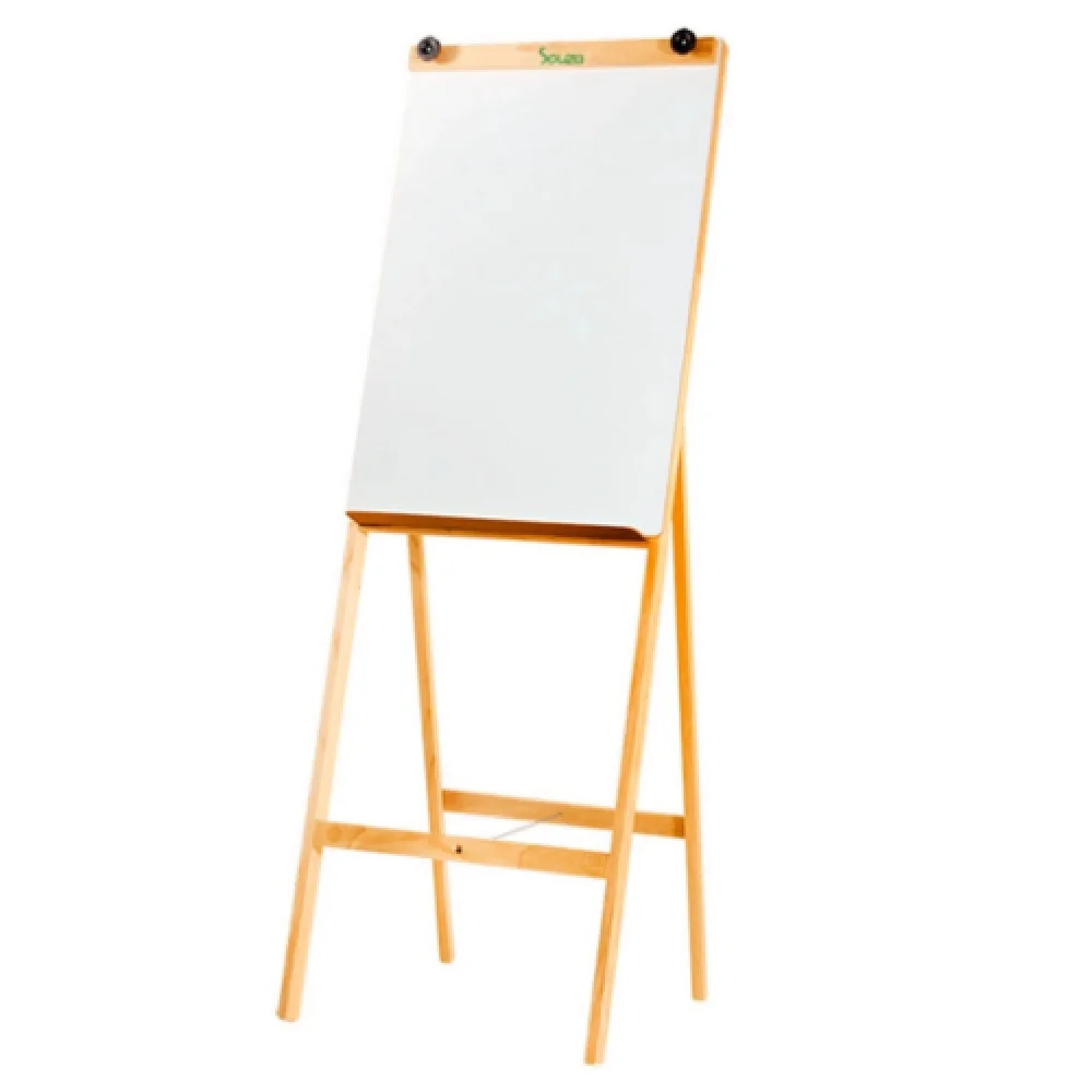 Cavalete Porta Bloco Branco Madeira 1,80 Altura