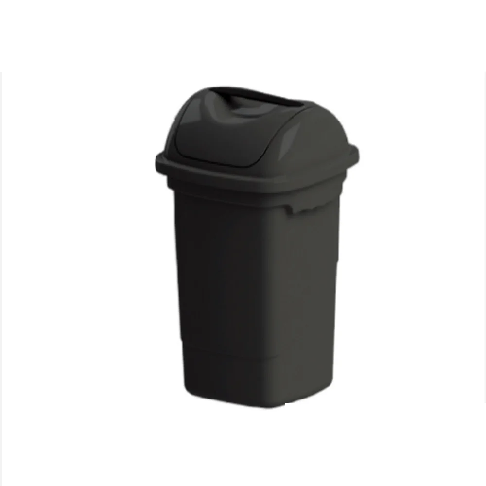 Cesto Basculante Vai e Volta 30 Litros Preto Plasvale