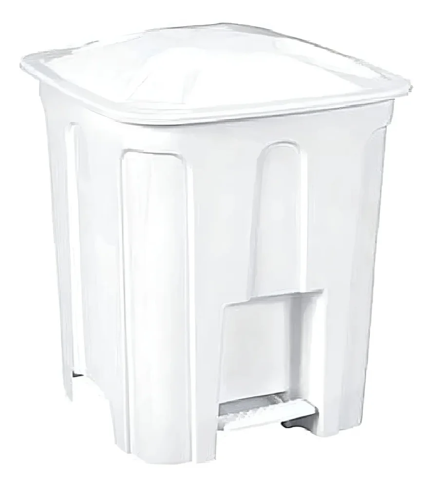 Cesto de Lixo 15 Lts Quadrado Branca com Pedal