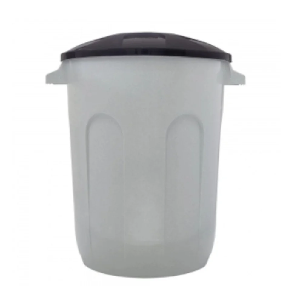 Cesto Plástico Cinza com Tampa 93 Litros Jaguar