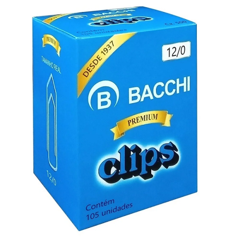 Clips Galvanizado 12/0 Bacchi C/ 105 Unidades