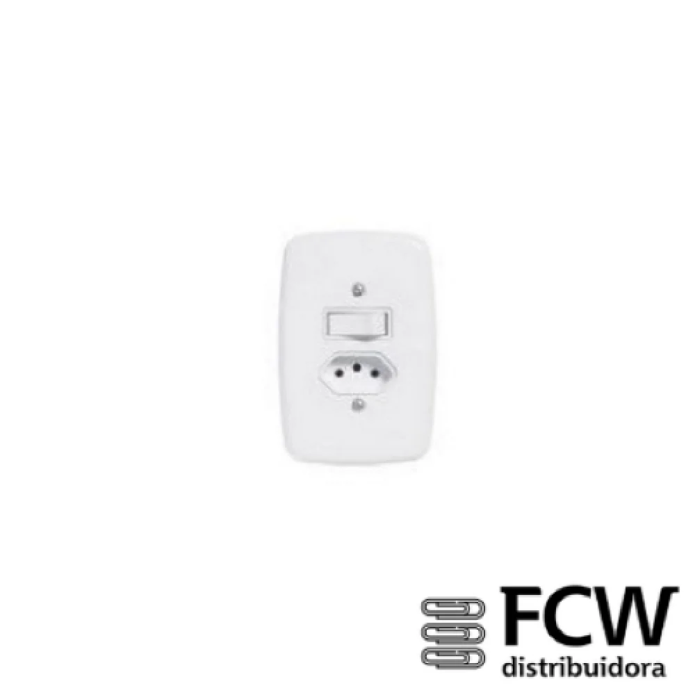 Conj. Elétrico Tomada 1 Interp. Simples 20 Amp. Pluzie 3216