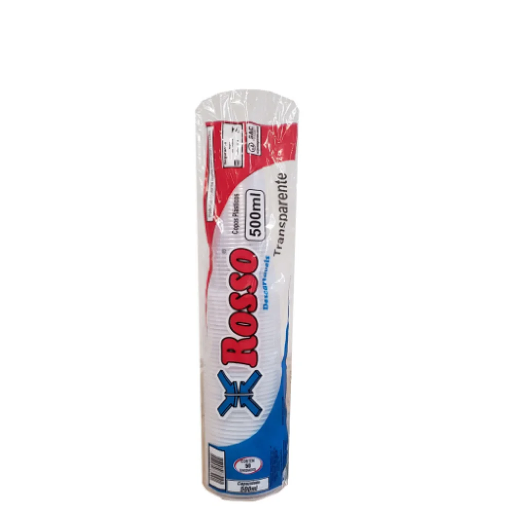 Copo de Chopp 500Ml C/50 Unidades Transp. Rosso