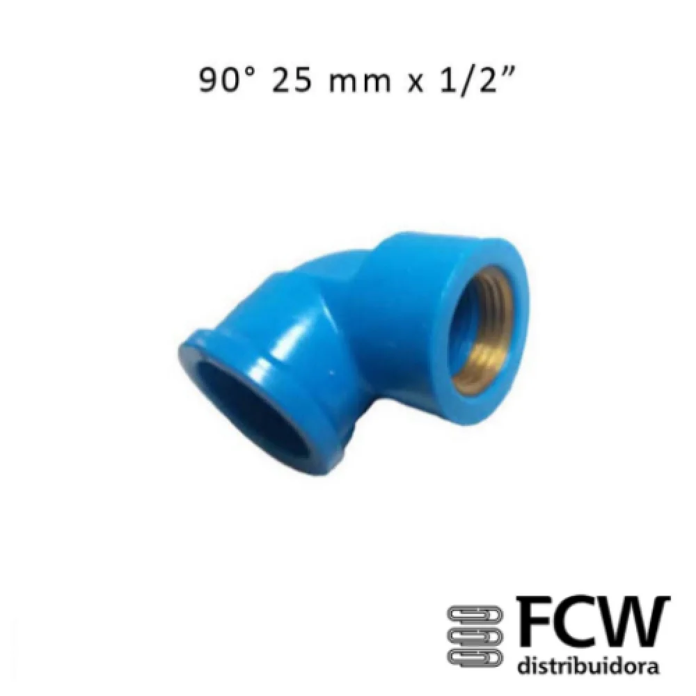 Cotovelo/Joelho 25Mm Azul Pra 1/2 com Rosca Agua