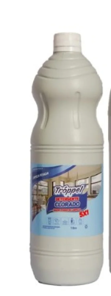 Detergente Clorado 1 Litro Limpeza Pesada 5X1 Troppel