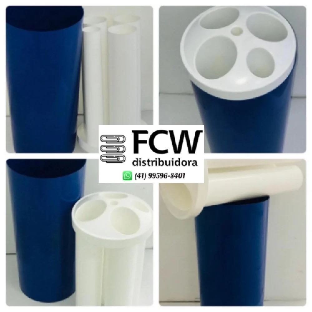 Dispenser de Copo 4 X 1 Azul Redondo Bralimpia