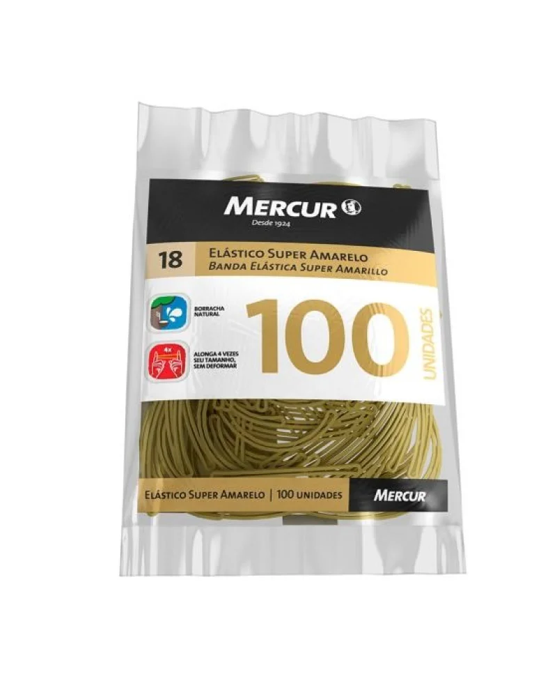 Elastico 100 Unid. Super Amarelo Mercur