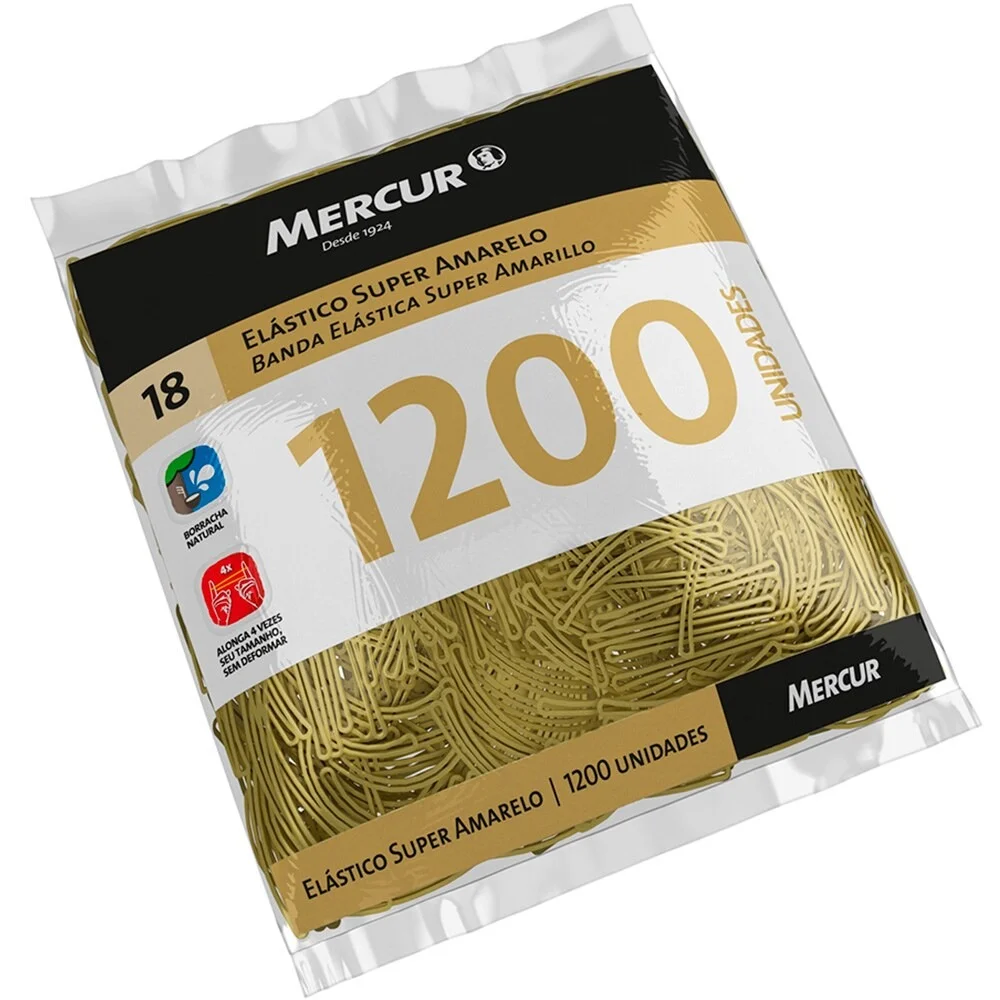 Elastico 1200 Unid. Super Amarelo Mercur